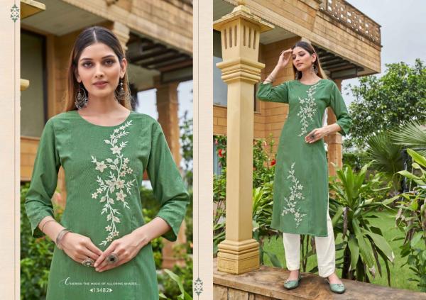 Kalaroop Lava Fancy Wear Rayon Embroidery Kurti Collection